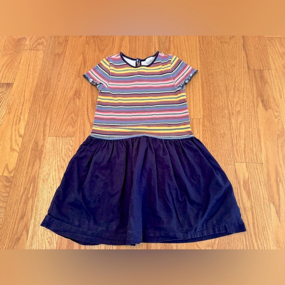 Gap Girls’ Striped Dress with Blue Skirt, size 5